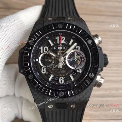 AB Factory Replica Watches Hublot Big Bang Unico 7750 Watch Black Diamond-set